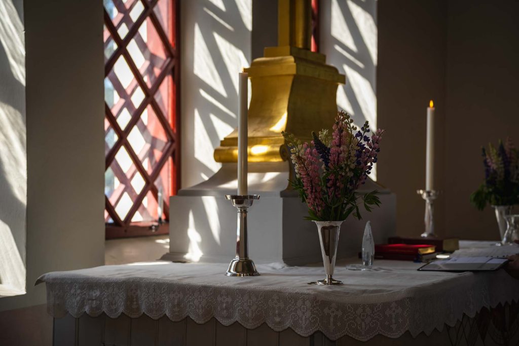 Detaljbild från västra Fågelviks kyrka i Töcksfors.