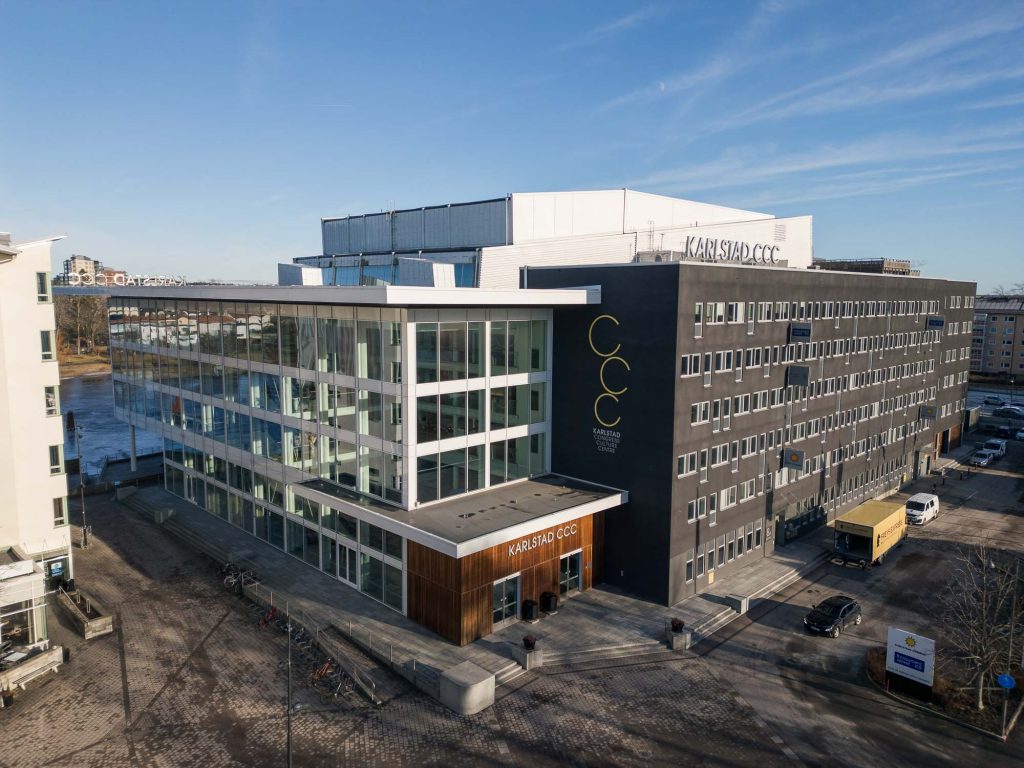 Översiktsbild med drönare av Carlstad Conference Center